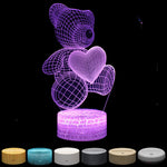 3D light Love Bear