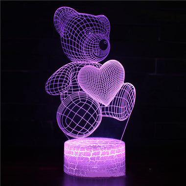 3D light Love Bear