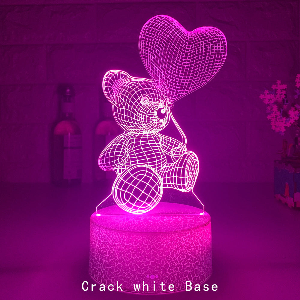 3D light Love Bear