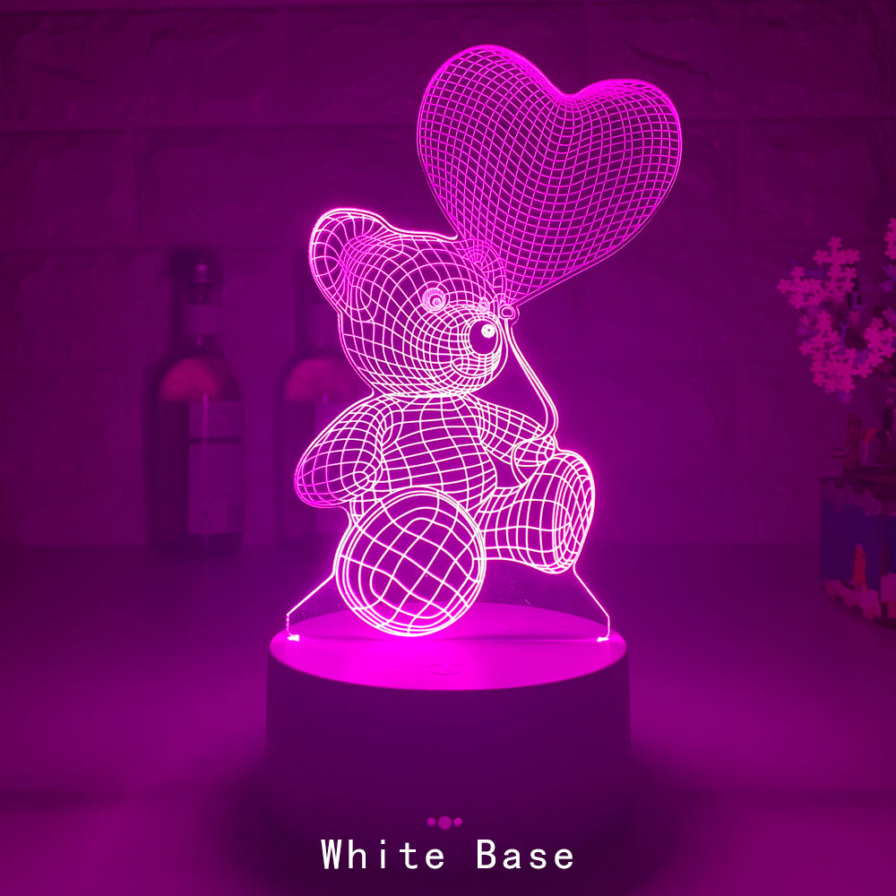 3D light Love Bear