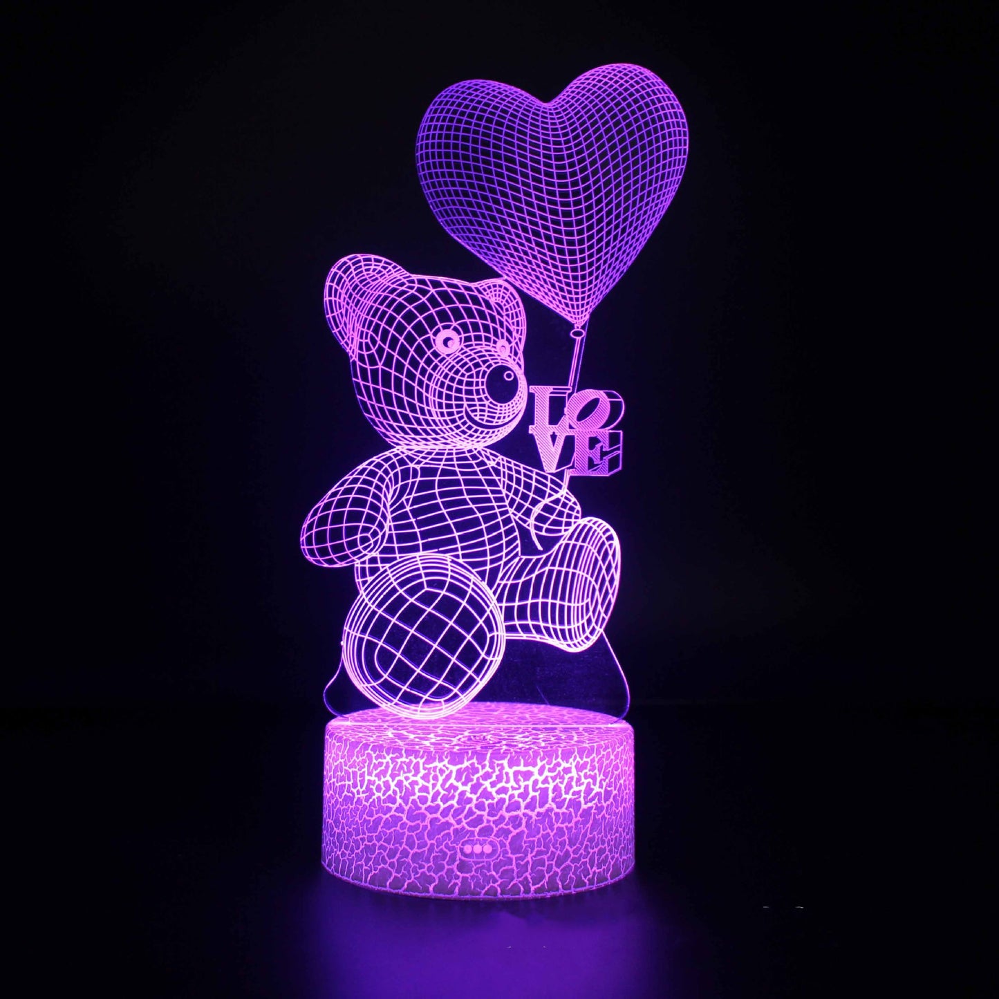 3D light Love Bear